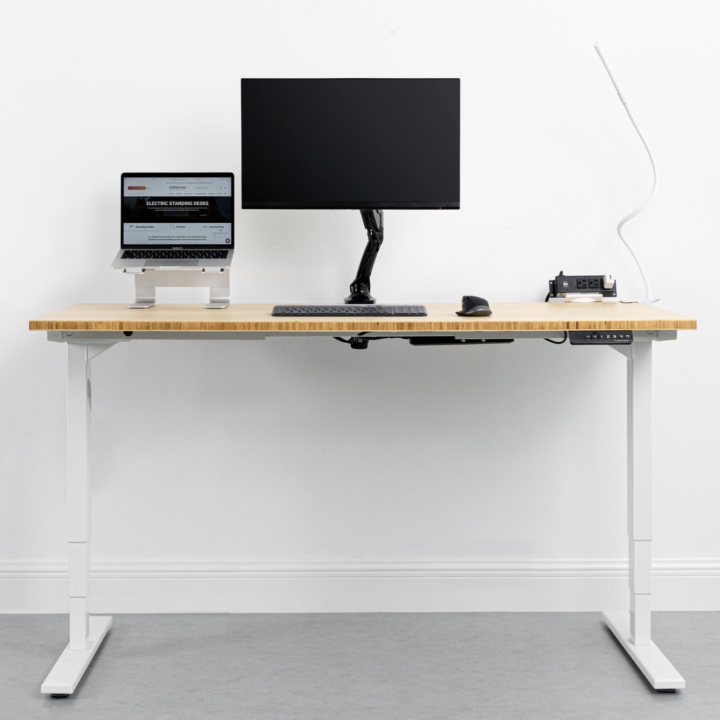 Single Gas Spring Monitor Stand - Black