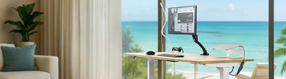 Solo Ryzer Bamboo — The Eco Sit Stand Desk