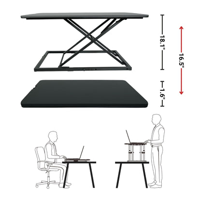 Compact Desk Converter height range