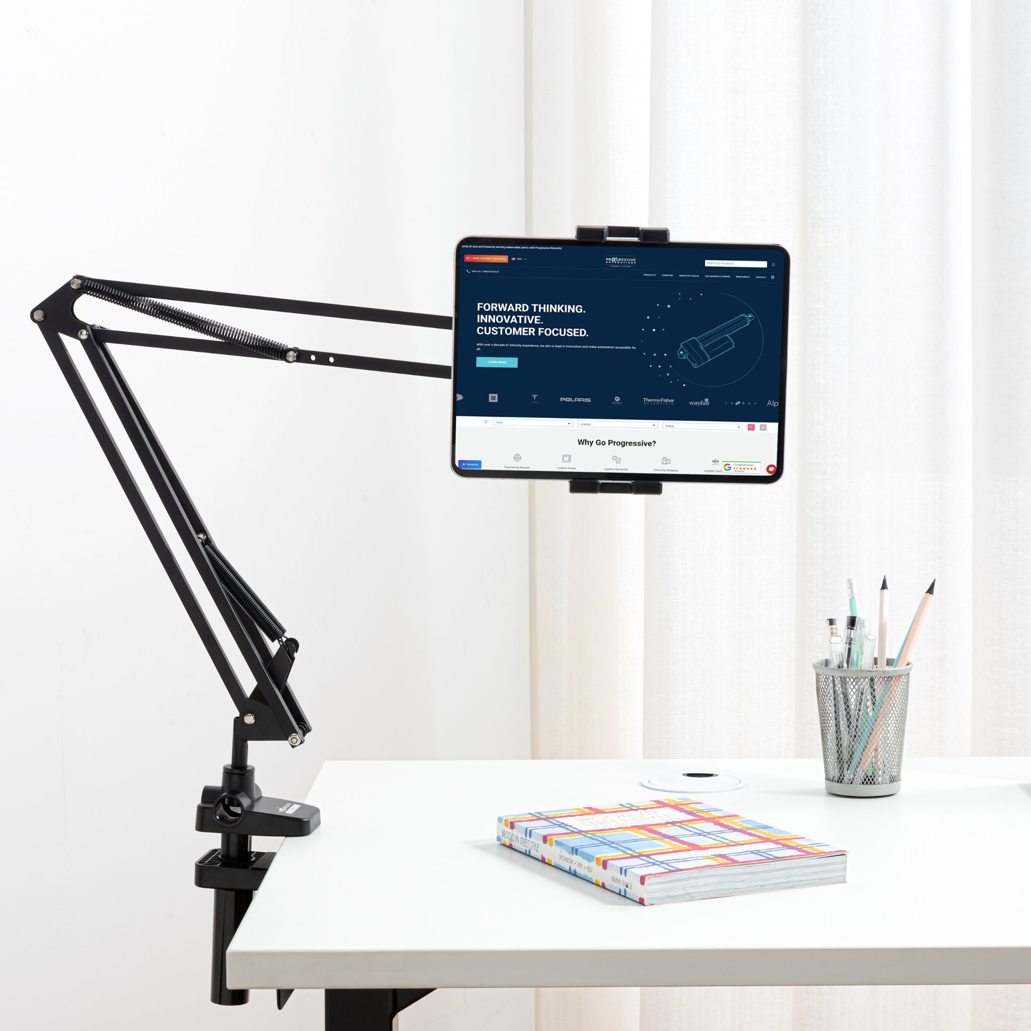 Adjustable Tablet Storage Rack Adjustable Tablet Holder Hands-Free Desk Stand – Progressive Desk - Canada
