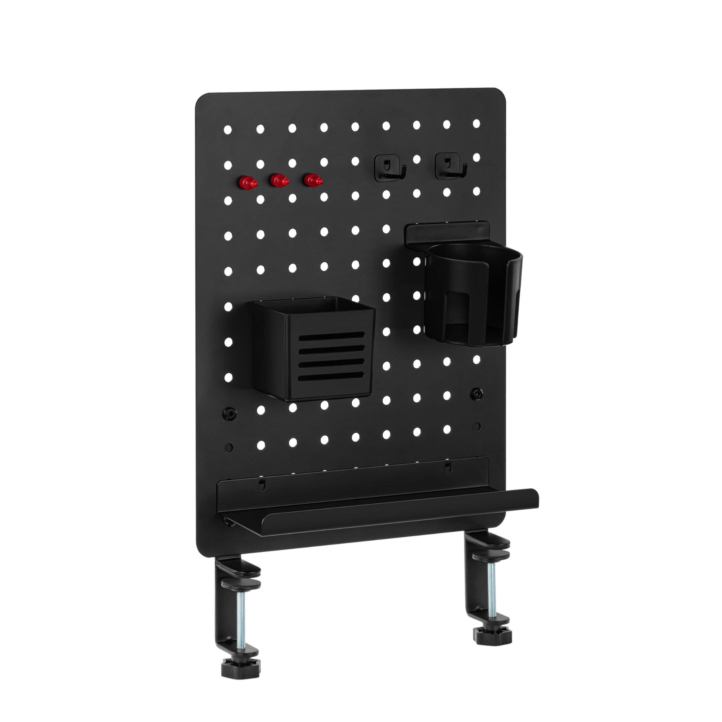 Clamp-Mounted Pegboard Organizer DS-04 Black