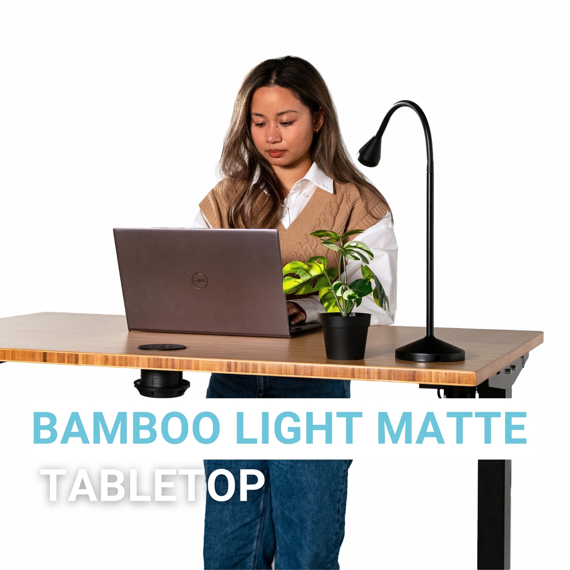 Bamboo light matte tabletop
