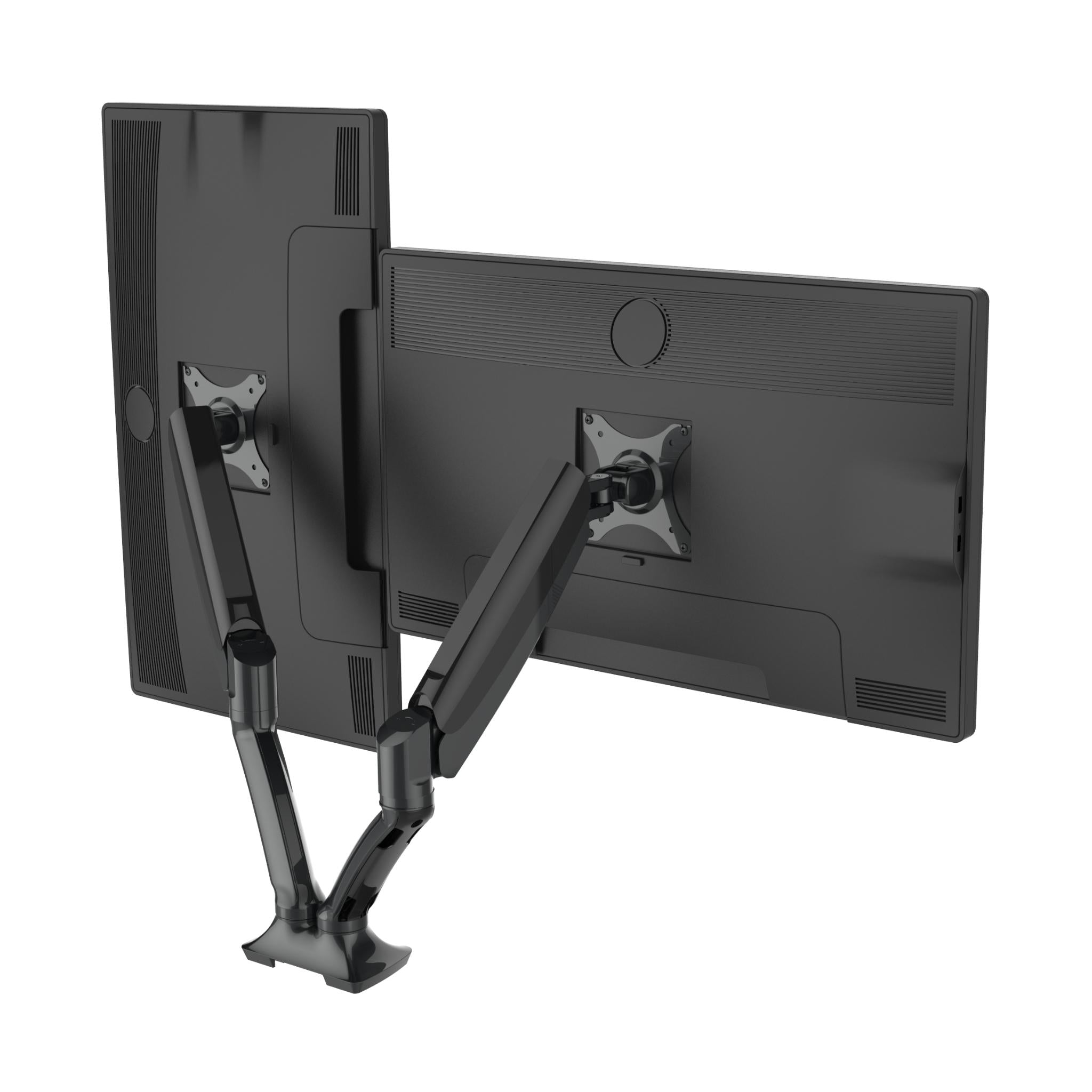 Spring Monitor Holder Dual Gas Spring Monitor Arm for Two Screens Black – Progressive Desk ...