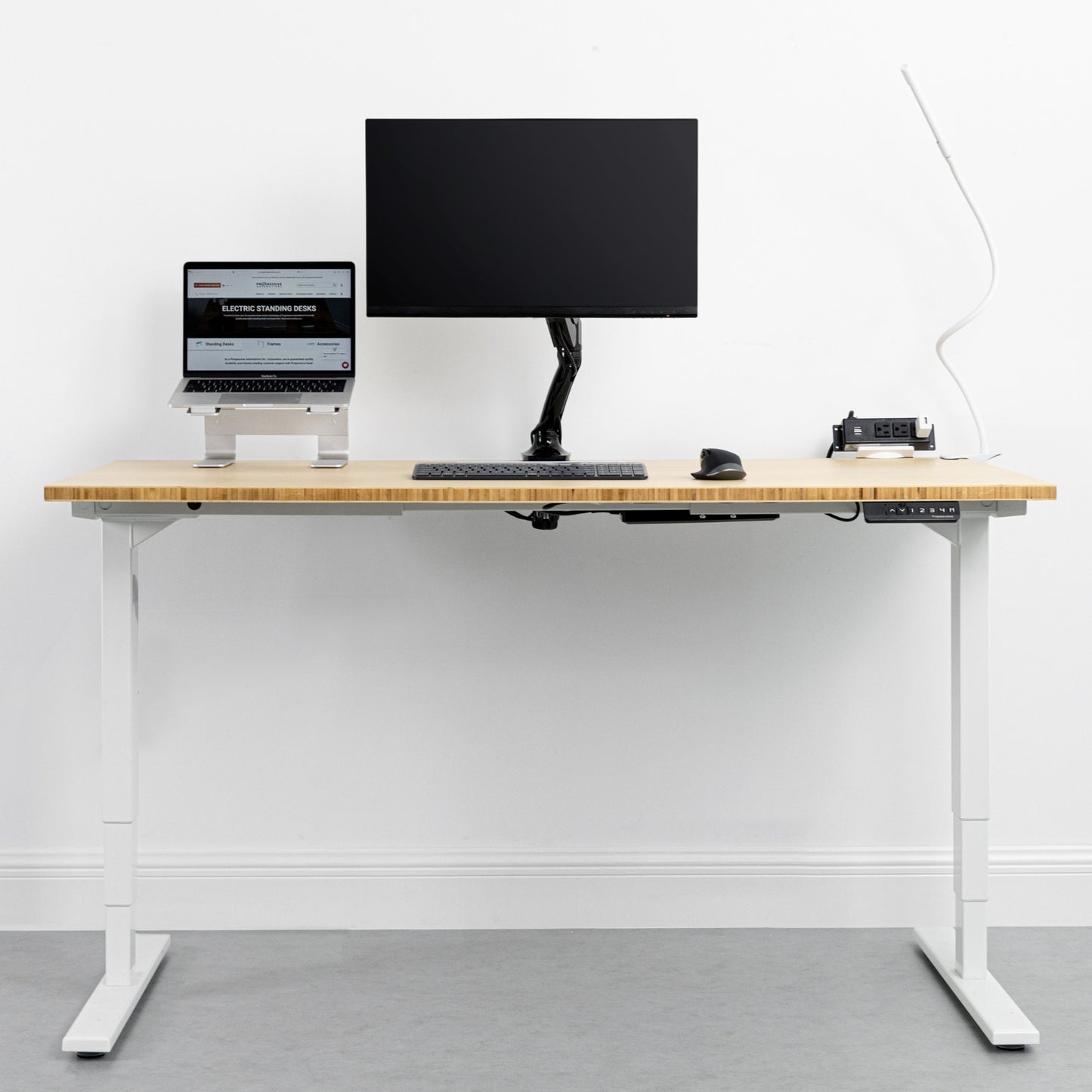 Single Gas Spring Monitor Stand -  Black